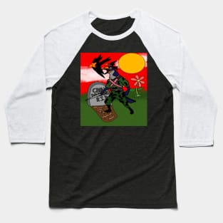 drawing crow warrior graveyard Baseball T-Shirt